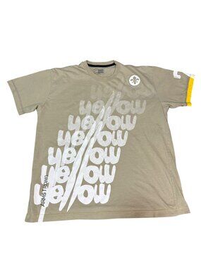 Vintage Nike Livestrong Yellow Graphic Cycling Tee XXL Olive Green Shirt